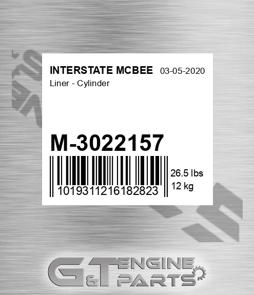 M-3022157 Liner - Cylinder