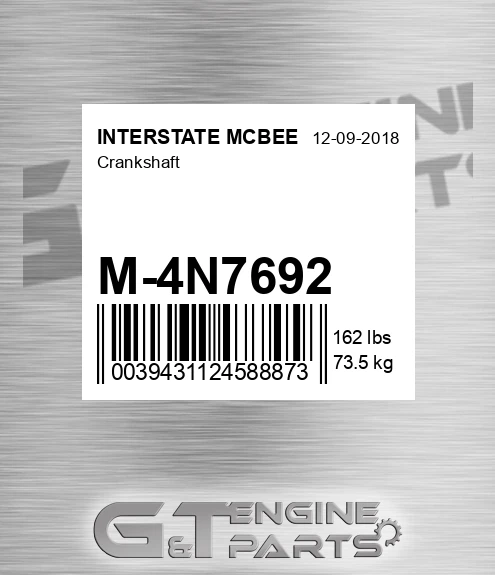 M-4N7692 Crankshaft for INTERSTATE MCBEE