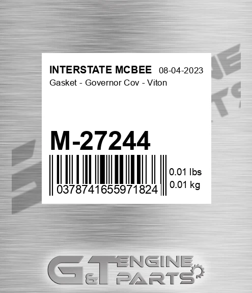 M-27244 Gasket - Governor Cov - Viton