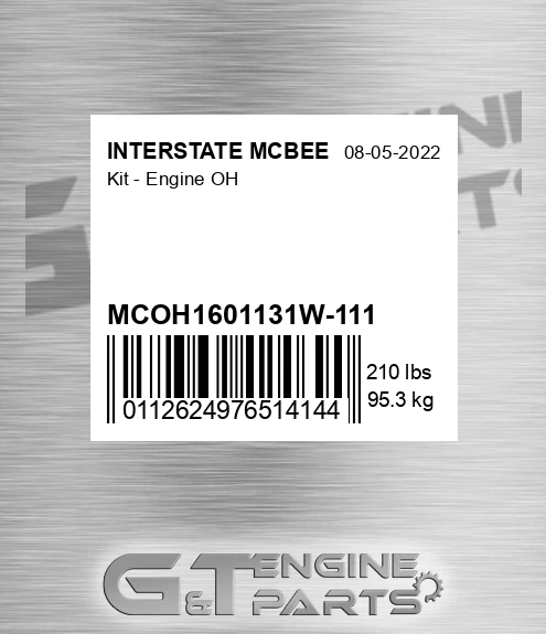 MCOH1601131W-111 Kit - Engine Oh