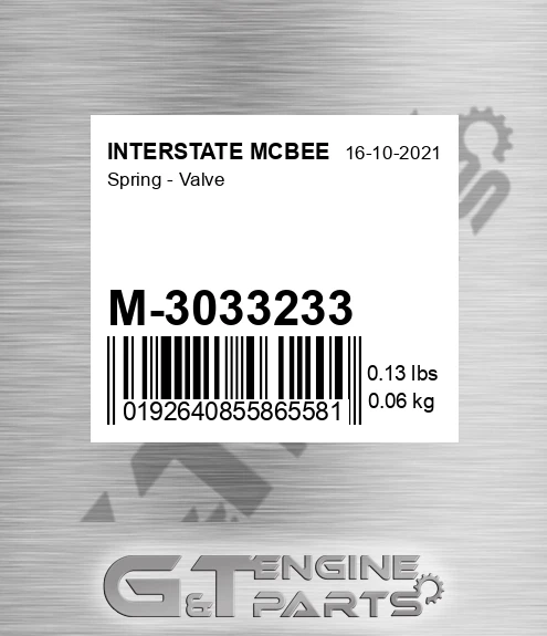 M-3033233 Spring - Valve