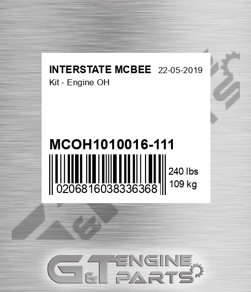 MCOH1010016-111 Kit - Engine Oh