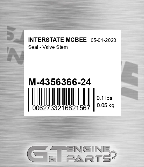 M-4356366-24 Seal - Valve Stem for INTERSTATE MCBEE