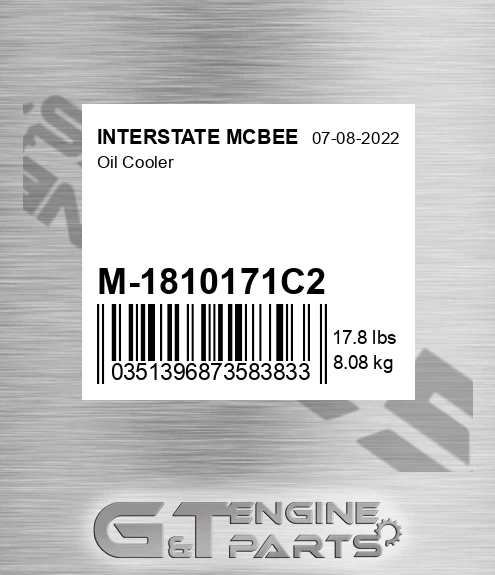M-1810171C2 Oil Cooler