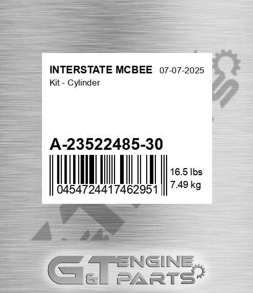 A-23522485-30 Kit - Cylinder