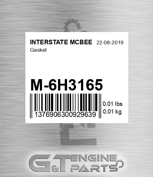 M-6H3165 Gasket for INTERSTATE MCBEE