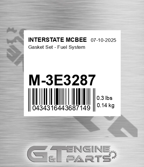 M-3E3287 Gasket Set - Fuel System for INTERSTATE MCBEE