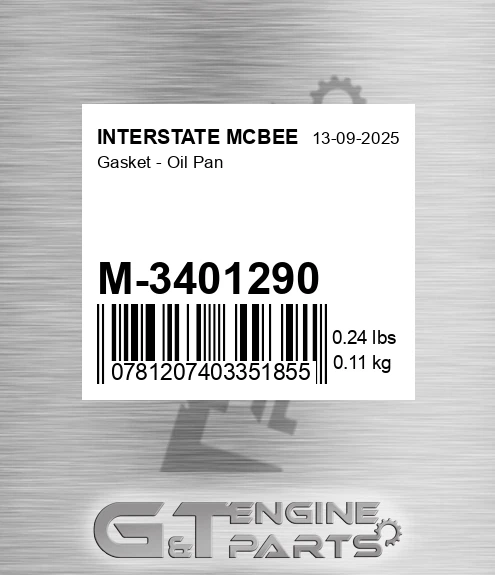 M-3401290 Gasket - Oil Pan