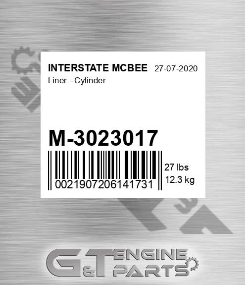 M-3023017 Liner - Cylinder