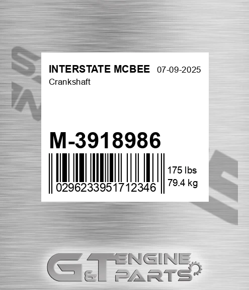 M-3918986 Crankshaft