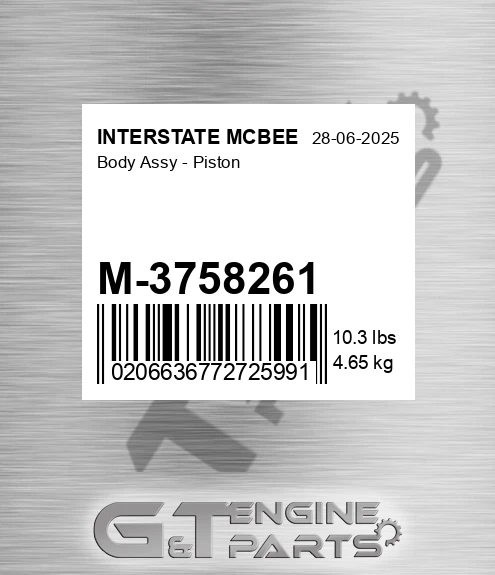 M-3758261 Body Assy - Piston