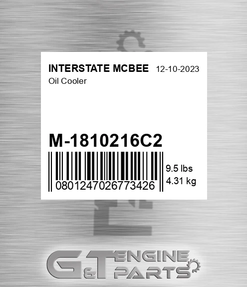 M-1810216C2 Oil Cooler