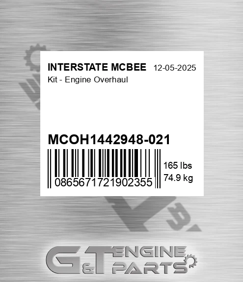 MCOH1442948-021 Kit - Engine Overhaul