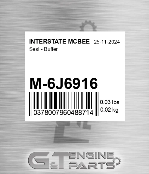 M-6J6916 Seal - Buffer for INTERSTATE MCBEE