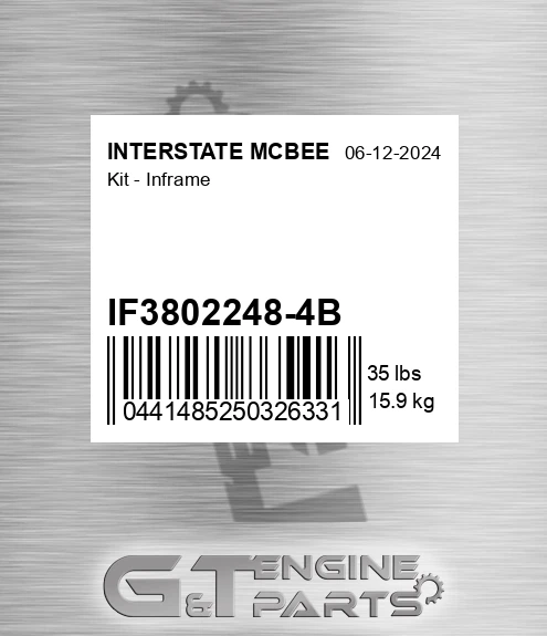 IF3802248-4B Kit - Inframe
