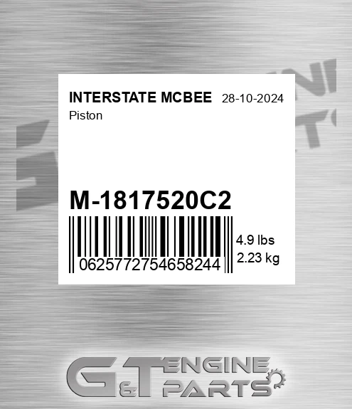M-1817520C2 Piston for INTERSTATE MCBEE