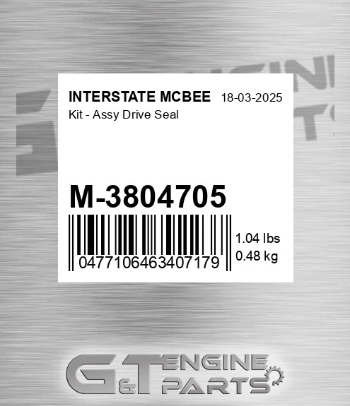 M-3804705 Kit - Assy Drive Seal