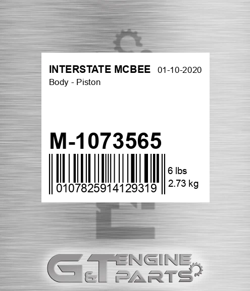 M-107-3565 Body - Piston for INTERSTATE MCBEE