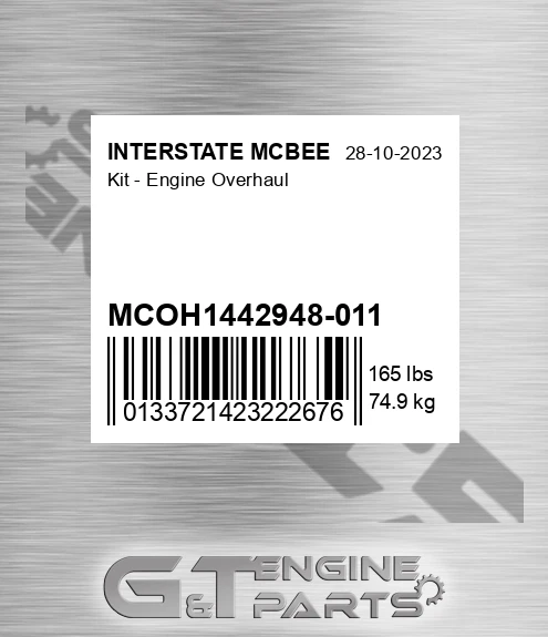 MCOH1442948-011 Kit - Engine Overhaul