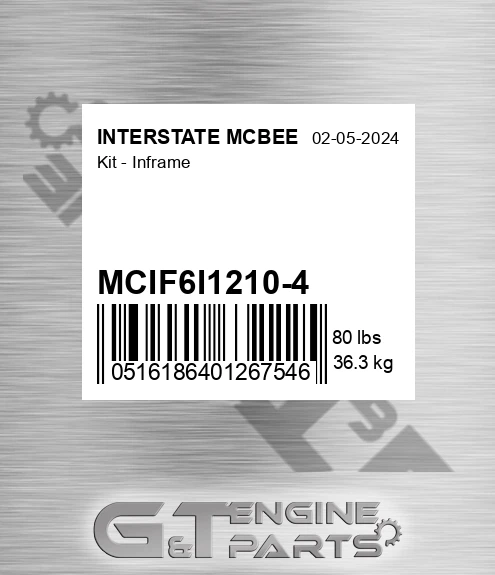 MCIF6I1210-4 Kit - Inframe for INTERSTATE MCBEE