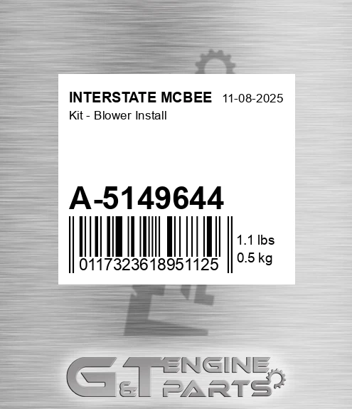A-5149644 Kit - Blower Install