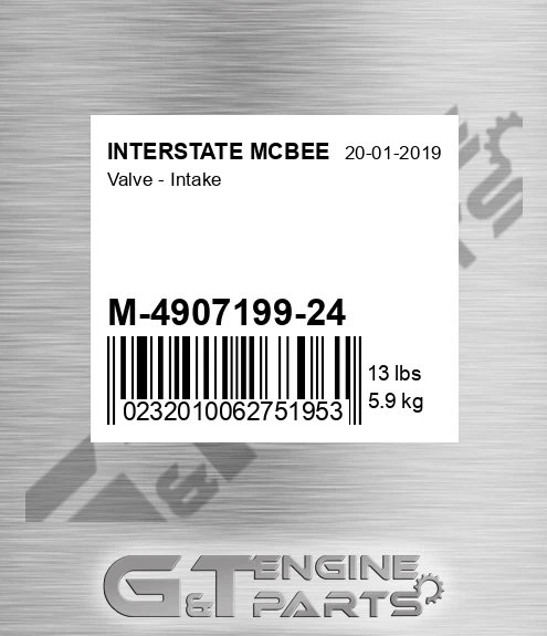 M-4907199-24 Valve - Intake for INTERSTATE MCBEE