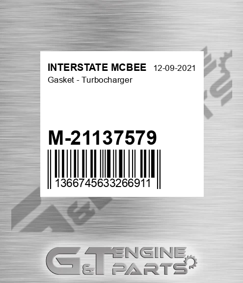M-21137579 Gasket - Turbocharger