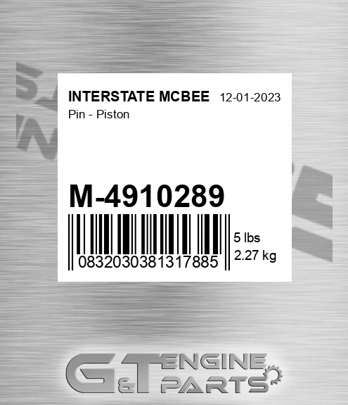 M-4910289 Pin - Piston