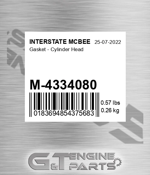 M-4334080 Gasket - Cylinder Head