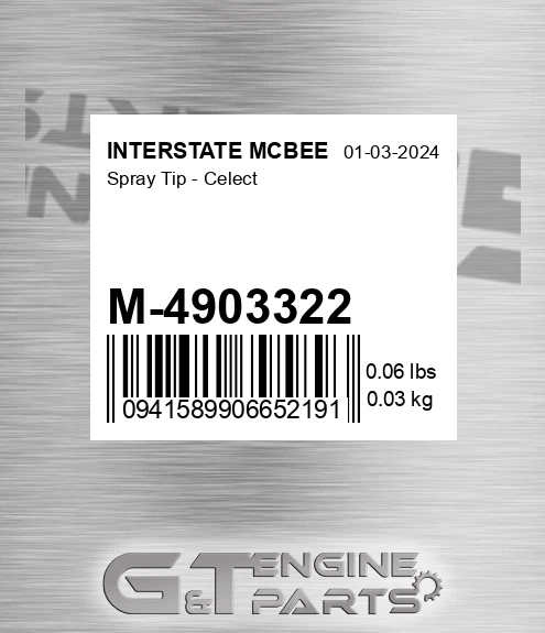 M-4903322 Spray Tip - Celect