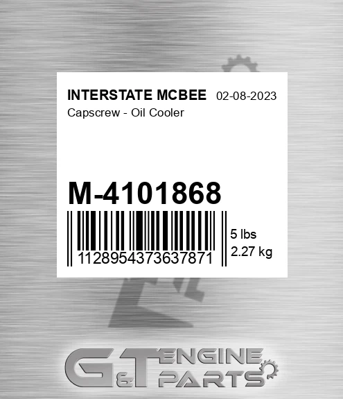 M-4101868 Capscrew - Oil Cooler for INTERSTATE MCBEE