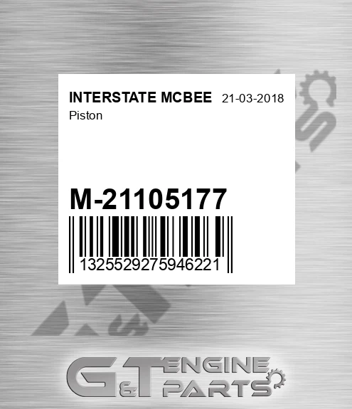 M-21105177 INTERSTATE MCBEE Piston