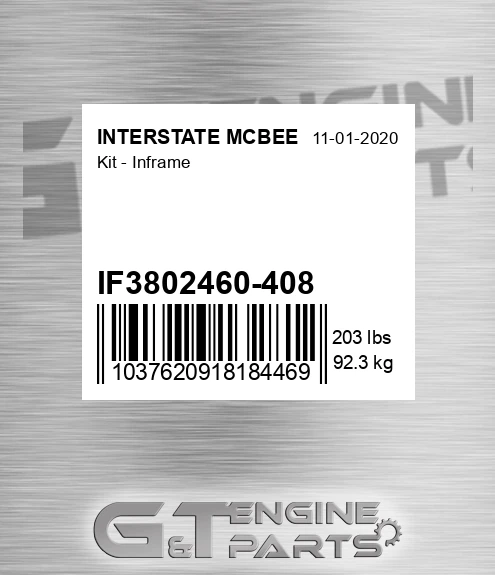 IF3802460-408 Kit - Inframe