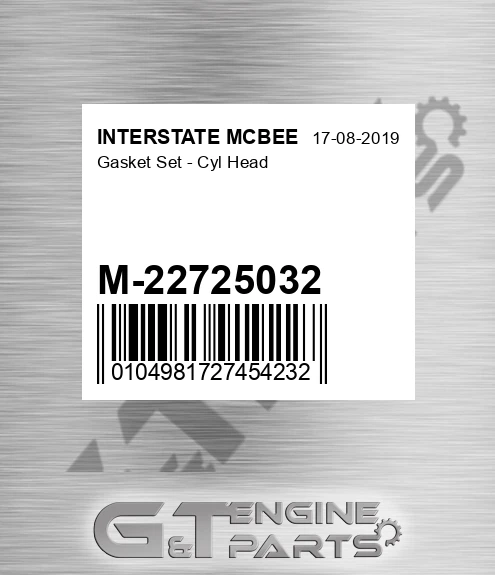 M-22725032 Gasket Set - Cyl Head