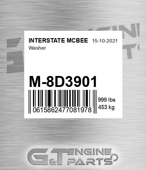 M-8D3901 Washer for INTERSTATE MCBEE