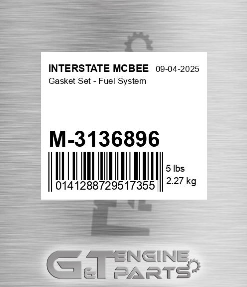 M-3136896 Gasket Set - Fuel System for INTERSTATE MCBEE