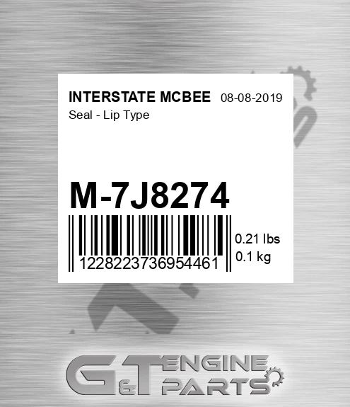 M-7J8274 Seal - Lip Type for INTERSTATE MCBEE