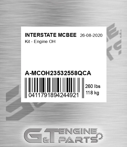 A-MCOH23532558QCA Kit - Engine Oh