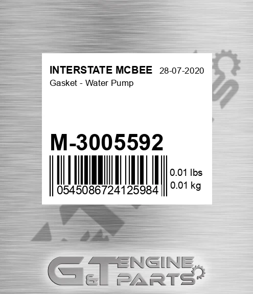 M-3005592 Gasket - Water Pump