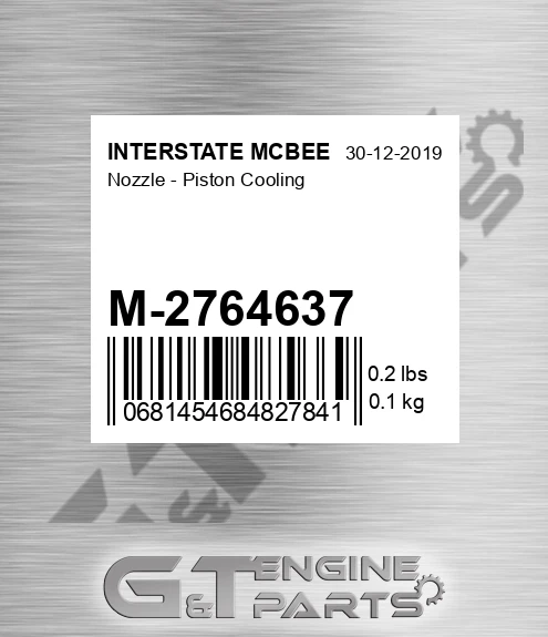 M-2764637 Nozzle - Piston Cooling