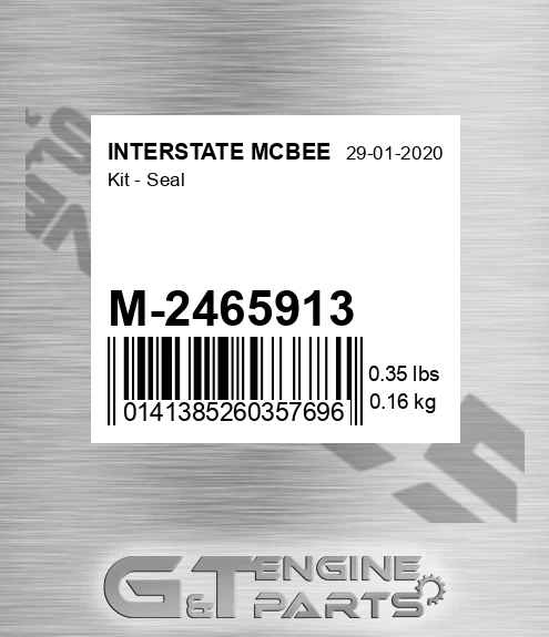 M-2465913 Kit - Seal for INTERSTATE MCBEE