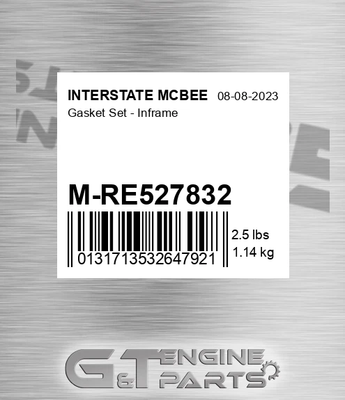 M-RE527832 Gasket Set - Inframe