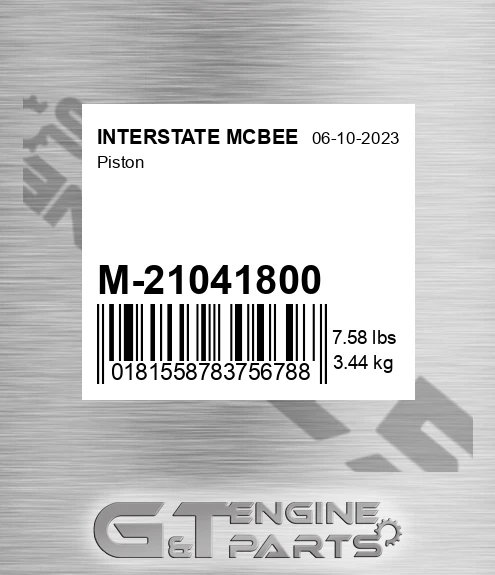 M-21041800 INTERSTATE MCBEE Piston