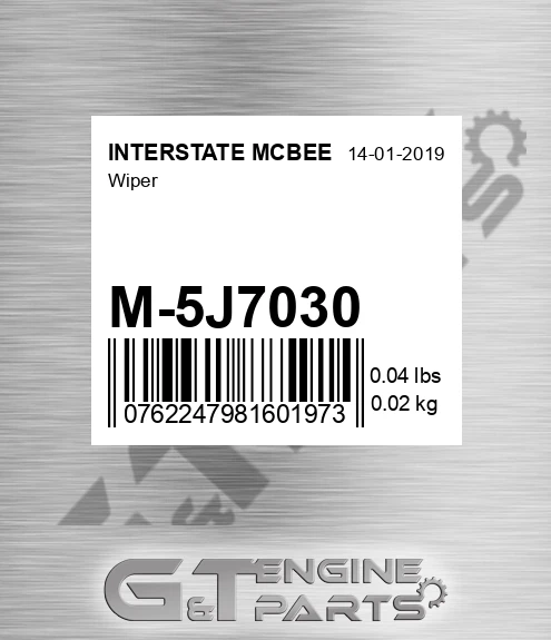 M-5J7030 Wiper for INTERSTATE MCBEE
