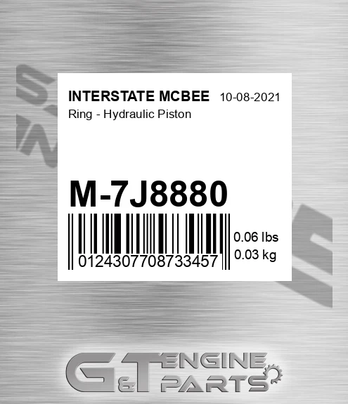 M-7J8880 Ring - Hydraulic Piston for INTERSTATE MCBEE