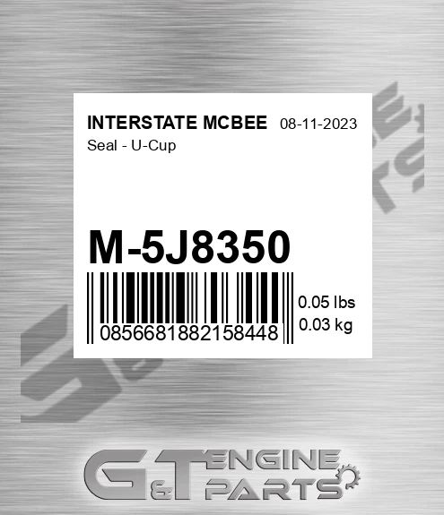 M-5J8350 Seal - U-cup for INTERSTATE MCBEE