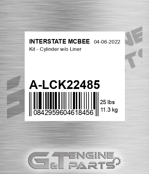 A-LCK22485 Kit - Cylinder W/o Liner
