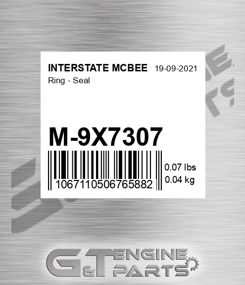 M-9X7307 Ring - Seal for INTERSTATE MCBEE