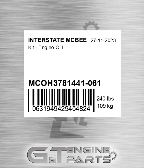 MCOH3781441-061 Kit - Engine Oh