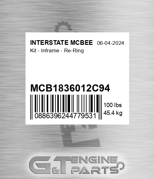 MCB1836012C94 Kit - Inframe - Re-ring